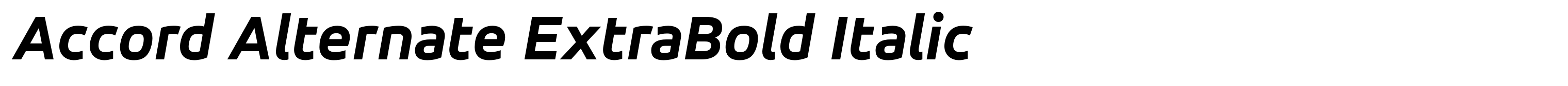Accord Alternate ExtraBold Italic